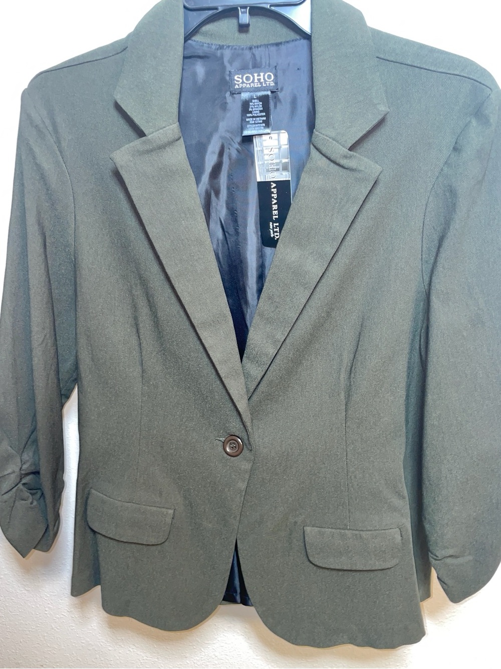 Soho Apparel Olive Green Women's Blazer